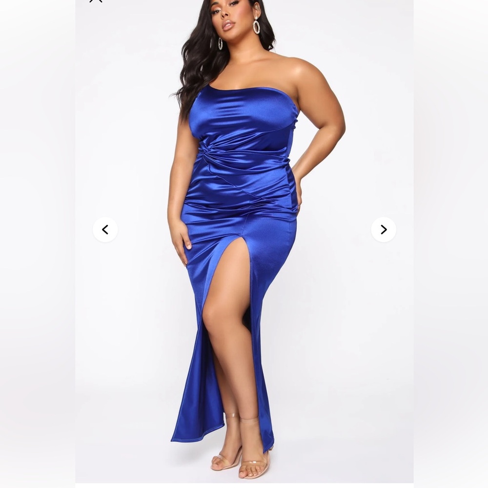 Fashion Nova Strapless Sapphire Dress